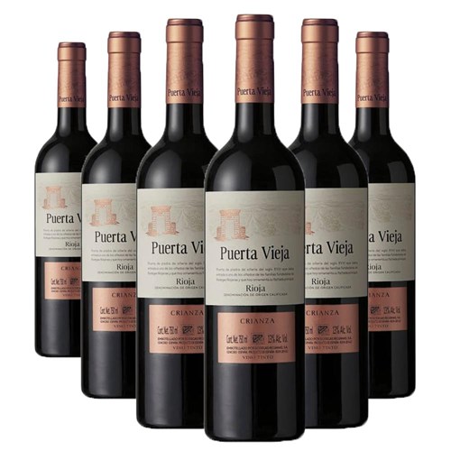 Case of 6 Puerta Vieja Crianza Seleccion 75cl Red Wine